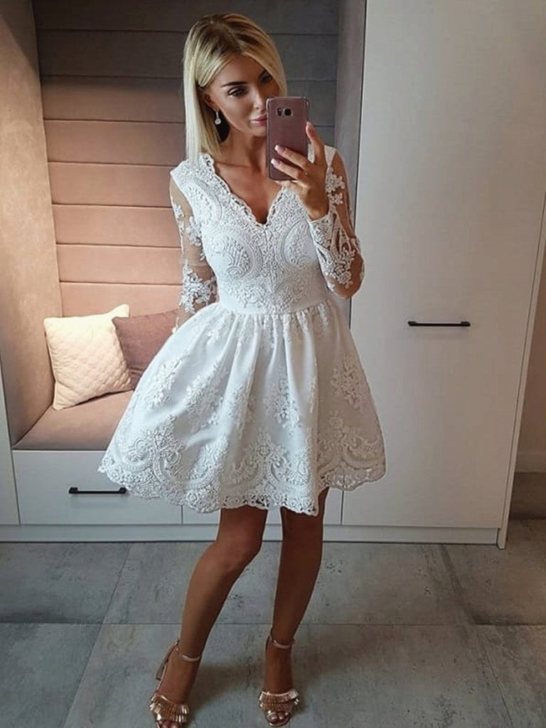 short white party dresses